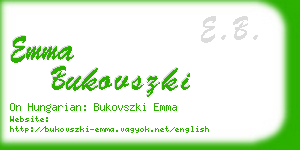 emma bukovszki business card